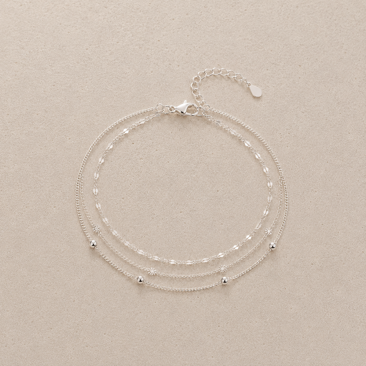Aurea Stella Bracelet – srebrna bransoletka warstwowa