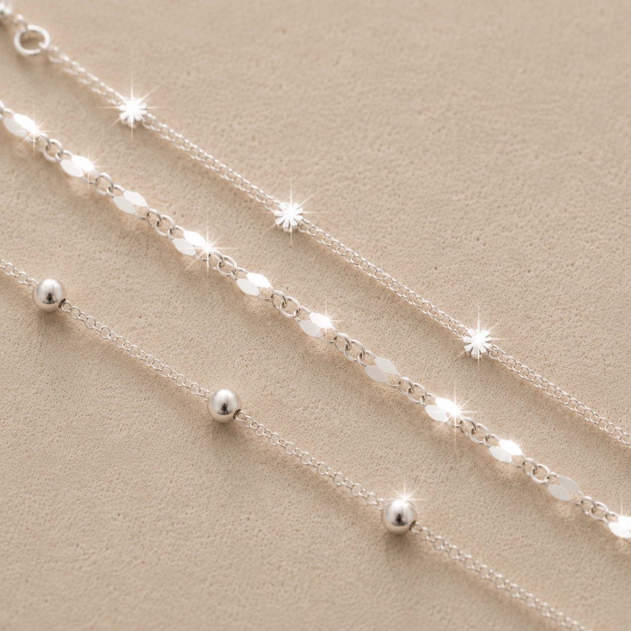 Aurea Stella Bracelet – srebrna bransoletka warstwowa