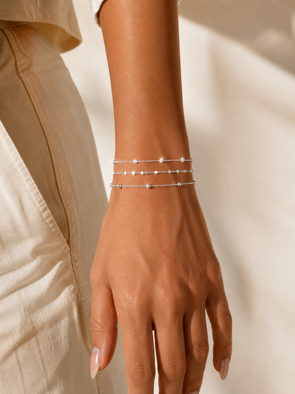 Aurea Stella Bracelet – srebrna bransoletka warstwowa